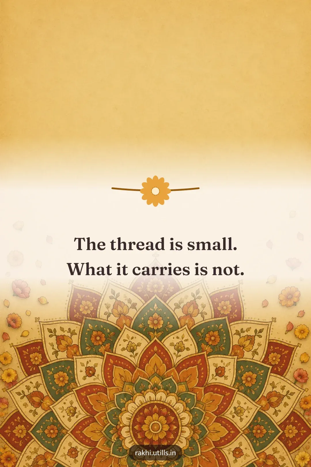 The thread is small.
What it carries is not.