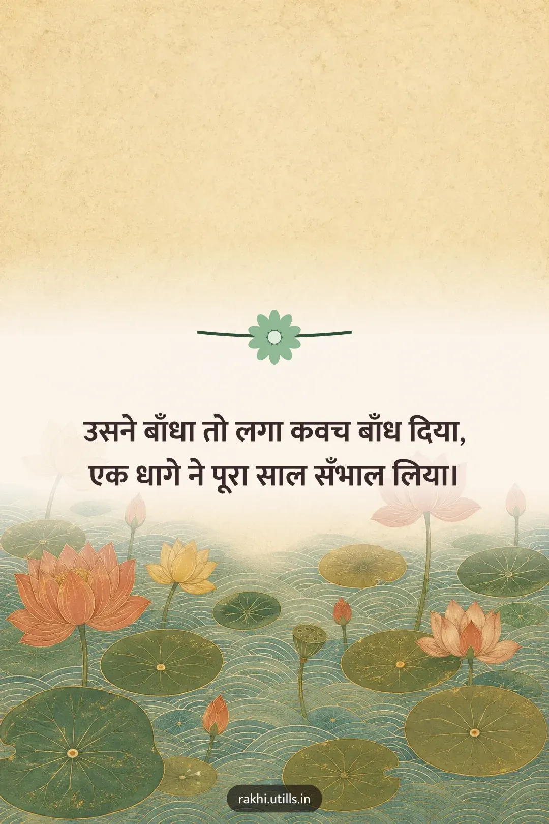 उसने बाँधा तो लगा कवच बाँध दिया,
एक धागे ने पूरा साल सँभाल लिया।