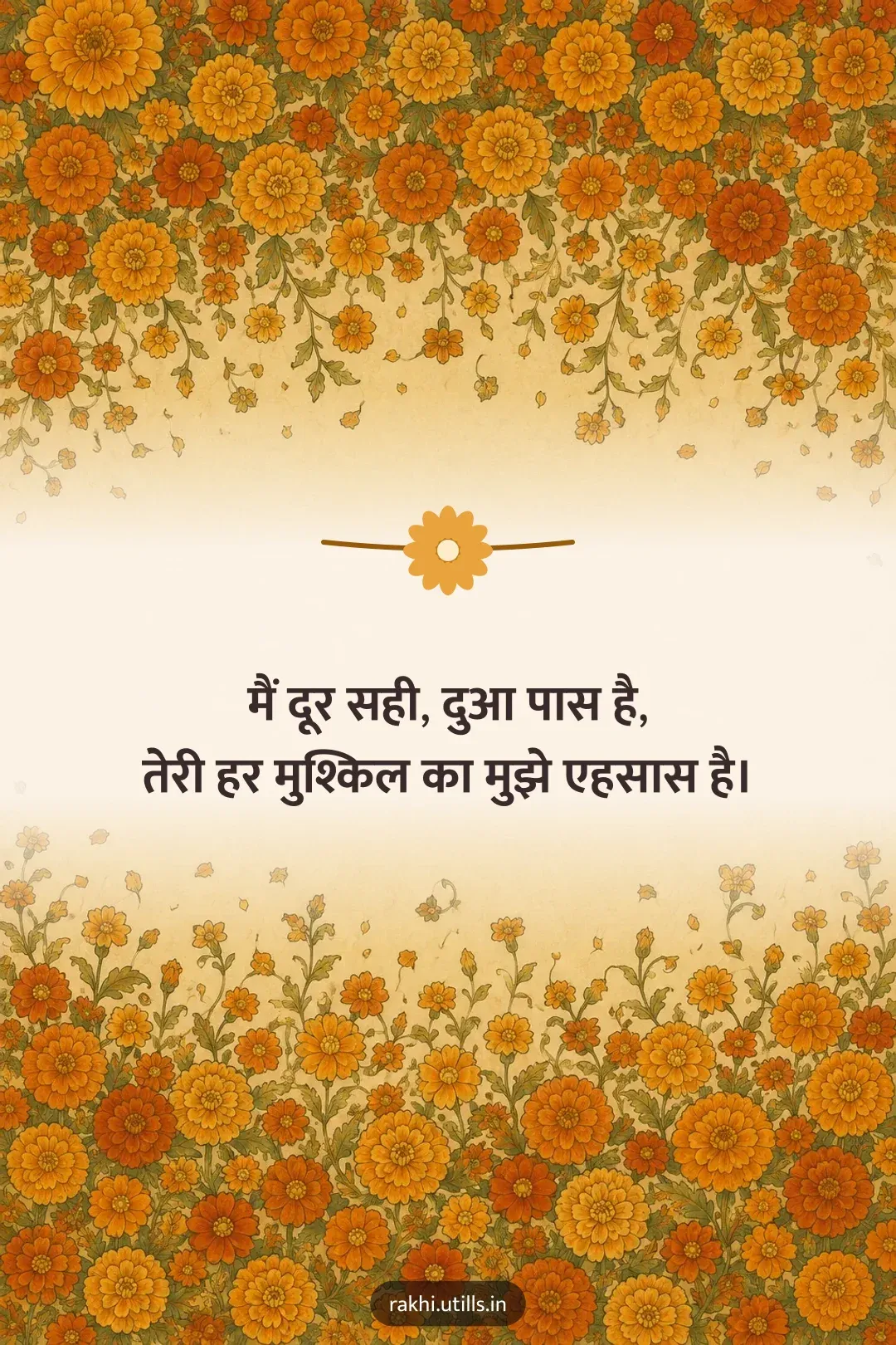 मैं दूर सही, दुआ पास है,
तेरी हर मुश्किल का मुझे एहसास है।