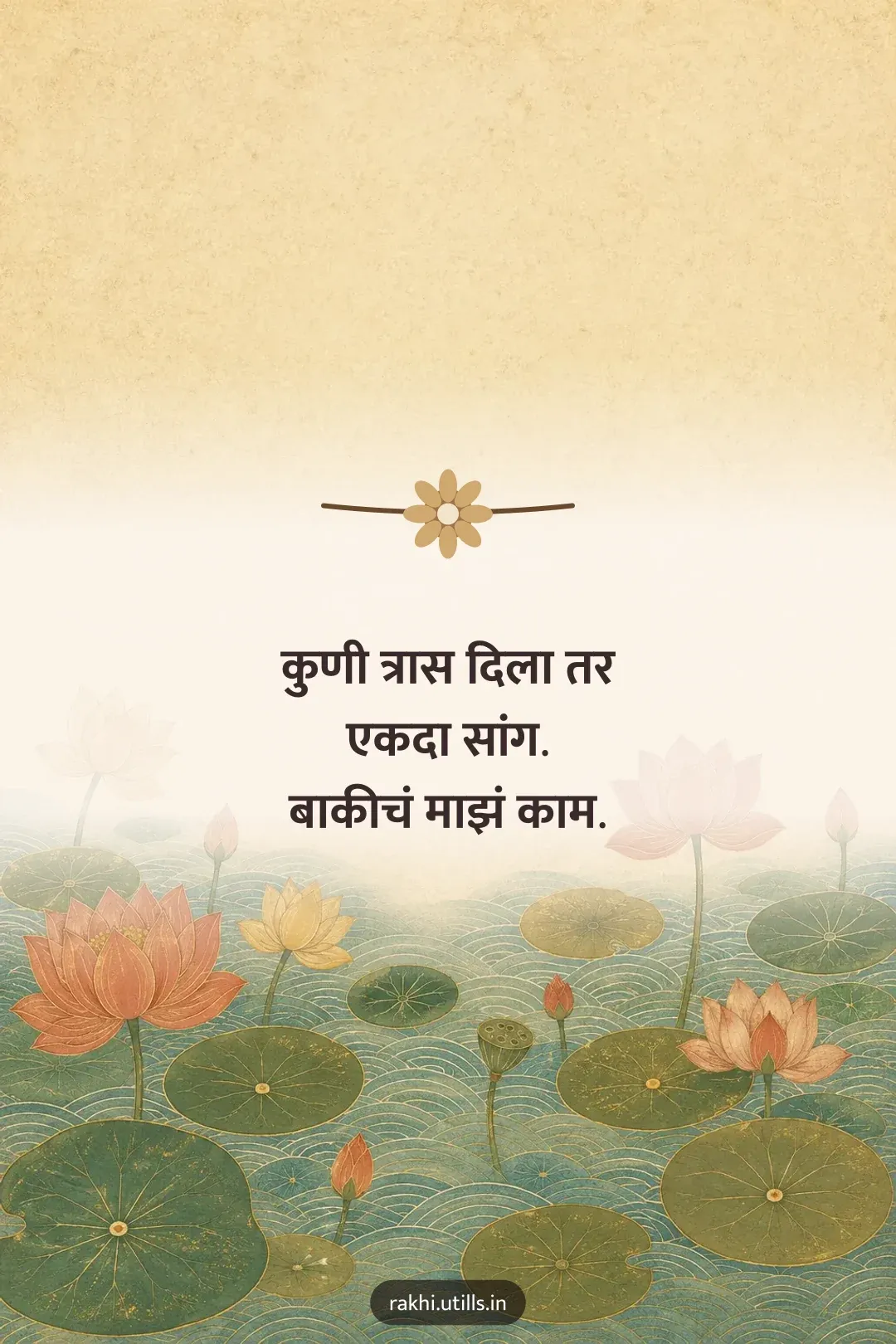 कुणी त्रास दिला तर
एकदा सांग.
बाकीचं माझं काम.